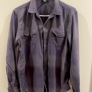 PAIGE Two Toned Purple Striped Flannel Button Down Women’s Sz‎ M